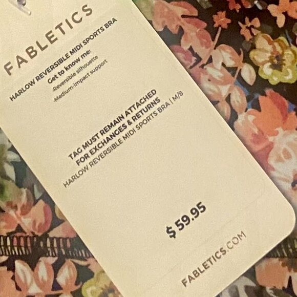 NWT Fabletics Harlow Reversible Midi Sports Bra - Medium - Picture 6 of 6